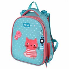 Ранец школьный Forst F-Top "Orange cat" 36x28x15см, 2 отделения, 2 кармана, анатомическая спинка (FT-RY-010303)