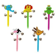 Погремушка с бубенцами "Звери", микс Лесная мастерская