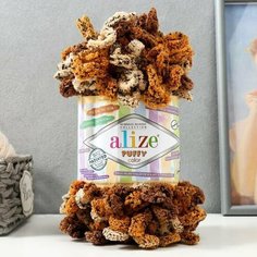 Пряжа "Puffy color" 100 процентов микрополиэстер 9м/100г (6080) Alize