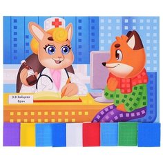 Мягкая мозаика из ЭВА LORI большой набор "Врач" в пакете (Кэ-029)