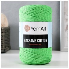 YarnArt Пряжа "Macrame Cotton" 20% полиэстер, 80% хлопок 225м/250гр (802 зеленый)