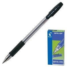 Pilot Ручка шариковая Pilot BPS-GP, резиновый упор, 0.7мм, масляная основа, стержень черный