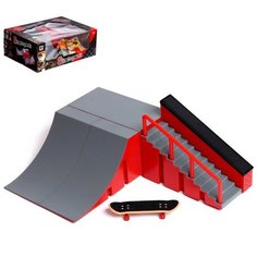 Скейт-парк «Рампа с лестницей», с пальчиковым скейтом, микс 1000 Новых Нарядов