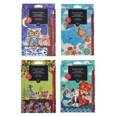 Карандаши цветные 36 цветов Funcolor пластиковые, микс Bruno Visconti