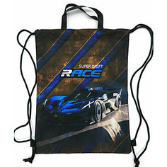 Мешок для обуви CY-9556 "Спорткар" черный полиэстер, 33.5*42см, с ручкой, чёрные завязки (2/10/250) Китай