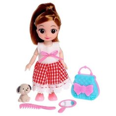 Кукла малышка шарнирная с питомцем и аксессуарами Нет бренда