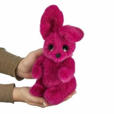 Мягкая игрушка Зайка Тедди из натурального меха норки розовый Софа Holich Toys