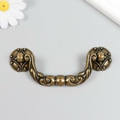 Ручка для шкатулки латунь "Антиквариат. Корни" 5,5х12,8х1,2 см Made in China