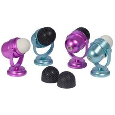 Точилка 1 отверстие с контейнером и ластиком "Микрофон", микс Bruno Visconti