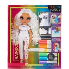 Рейнбоу Хай Кукла Color & Create с фиолетовыми глазами с аксессуарами RAINBOW HIGH