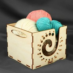 Клубочница-органайзер, 15*15*12 см, цвет бежевый Ma.Brand