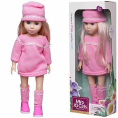 Кукла в розовом вязанном платье 33 см WJ-37779 Junfa Toys
