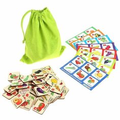 Лото - конструктор «Ягоды фрукты овощи» квадратные Yoshatoys