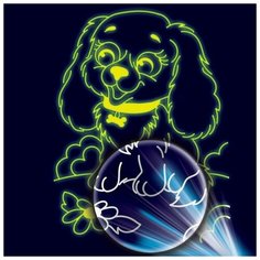 Лунная гравюра «Весёлая собачка» 14.8х21 см Школа талантов