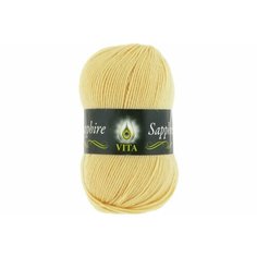 Пряжа Vita Sapphire светло-желтый (1535), 55%акрил/45%шерсть ластер, 250м, 100г, 3шт
