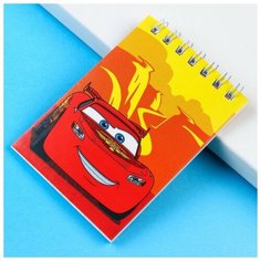 Блокнот А7 32 л, на гребне, Тачки Disney
