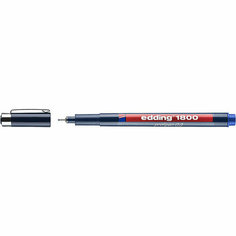 Ручка капиллярная edding 1800, для черчения, круглый наконечник, 0.3 мм Синий