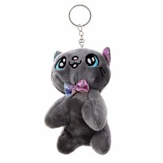 Мягкая игрушка «Кот с бабочкой», на брелоке, 10 см, цвета микс Россия