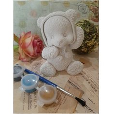 Набор для творчества Роспись фигурки Мишка в пижаме №21 с красками и кистью ФП 21-121 Фабрика гипсовых изделий