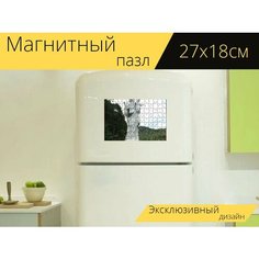Магнитный пазл "Наша леди помощница, вера, святой" на холодильник 27 x 18 см. Lots Prints