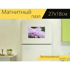 Магнитный пазл "Розы, розовый, розовые розы" на холодильник 27 x 18 см. Lots Prints