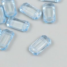 Бусины для творчества пластик "Колотый лёд. Синий" набор 15 шт 1,3х2,3х0,7 см Арт Узор