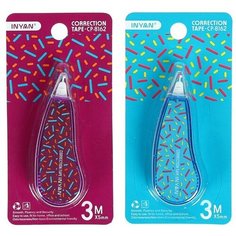 Корректор-лента 3 м х 5 мм, с рисунком, блистер, европодвес, корпус микс Noname