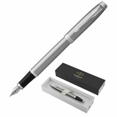 Ручка перьевая Parker IM Essential F319, Brushed Metal CT (Перо F)
