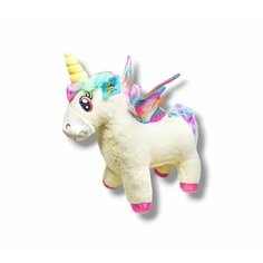 Мягкая игрушка Лошадка Крылатка 40 см светло-желтая Китай