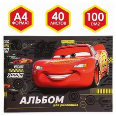 Альбом для рисования А4, 40 листов, "Молния Маккуин", Тачки, 2 штуки Disney