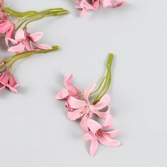 Цветы для декорирования "Лилейник" малиновый 8,5 см, 5 штук Noname