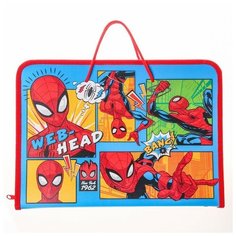 Папка с ручками А4, на молнии, пластик, Человек-паук Marvel