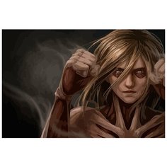 Картина по номерам на холсте Аниме Атака Титанов - 5953 Г 60x40