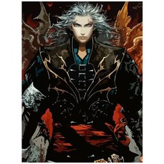 Картина по номерам на холсте Аниме Castlevania Кастельвания (Алукард, Влад Цепеш, Дракула) - 7425 В 30x40