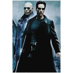 Картина по номерам на холсте матрица нео морфеус тринити - 706 40X60