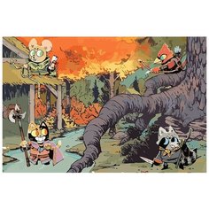 Картина по номерам на холсте настольная игра Roots Корни - 6918 Г 60x40