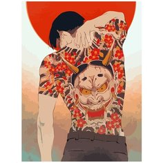 Картина по номерам на холсте Японские картины Якудза Мафия татуировки - 6617 В 30x40