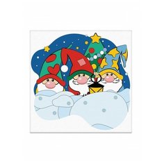 Картина по номерам на холсте на подрамнике 20*20 Гномы НГ/Р3080 Развивашки