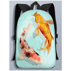 Рюкзак Японские картины Рыбы в пруду - 1480 A3 Brut Bag