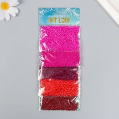 Арт Узор Бисер круглый 12/0 "Палитра розового" 5 цветов х 20 гр 20х8х0,7 см