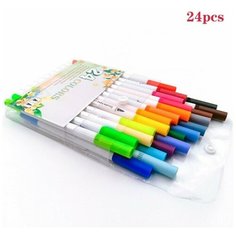 Набор двусторонних маркеров для творчества Grand Price (маркер-кисть + акварельная ручка), 24 шт.