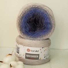 Пряжа YARNART Rosegarden YarnArt, св. серый-джинс-т. серый - 315, 100% хлопок, 2 мотка, 250 г, 1000 м.