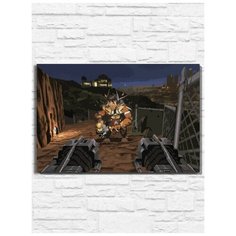 Картина по номерам на холсте игра Duke Nukem 3D (Sega, Сега, 16 bit, 16 бит, ретро приставка) - 9903 Г 60x40