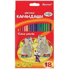 Карандаши цветные 18цв 3-гран, Гамма Мультики 050918_08 3 штук Gamma