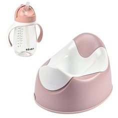 Beaba Поильник Old Pink 300 мл в комплекте с горшком Beaba Old Pink