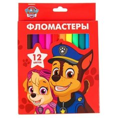 Paw Patrol Фломастеры, 12 цветов, в картонной коробке, Paw Patrol