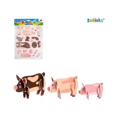 3D конструктор «Весёлые зверята, комплект 20 шт свиньи», UNICON