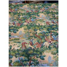 Ткань гобелен гостиный "Королевская охота"/мебельная/для штор/покрывал/гобеленовая, пл. 380 г/м2, ш-160 см, на отрез, цена за пог. метр МТОК