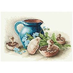Набор для вышивания Сделано с любовью "Шампиньоны" 30x40 см, Еда Овощи Натюрморты Грибы
