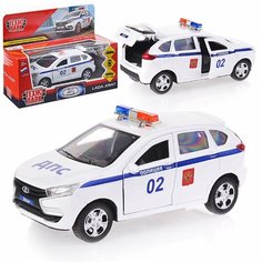 Машина металл "lada xray Полиция" 12см, белый (XRAY-12POL-WH) Технопарк